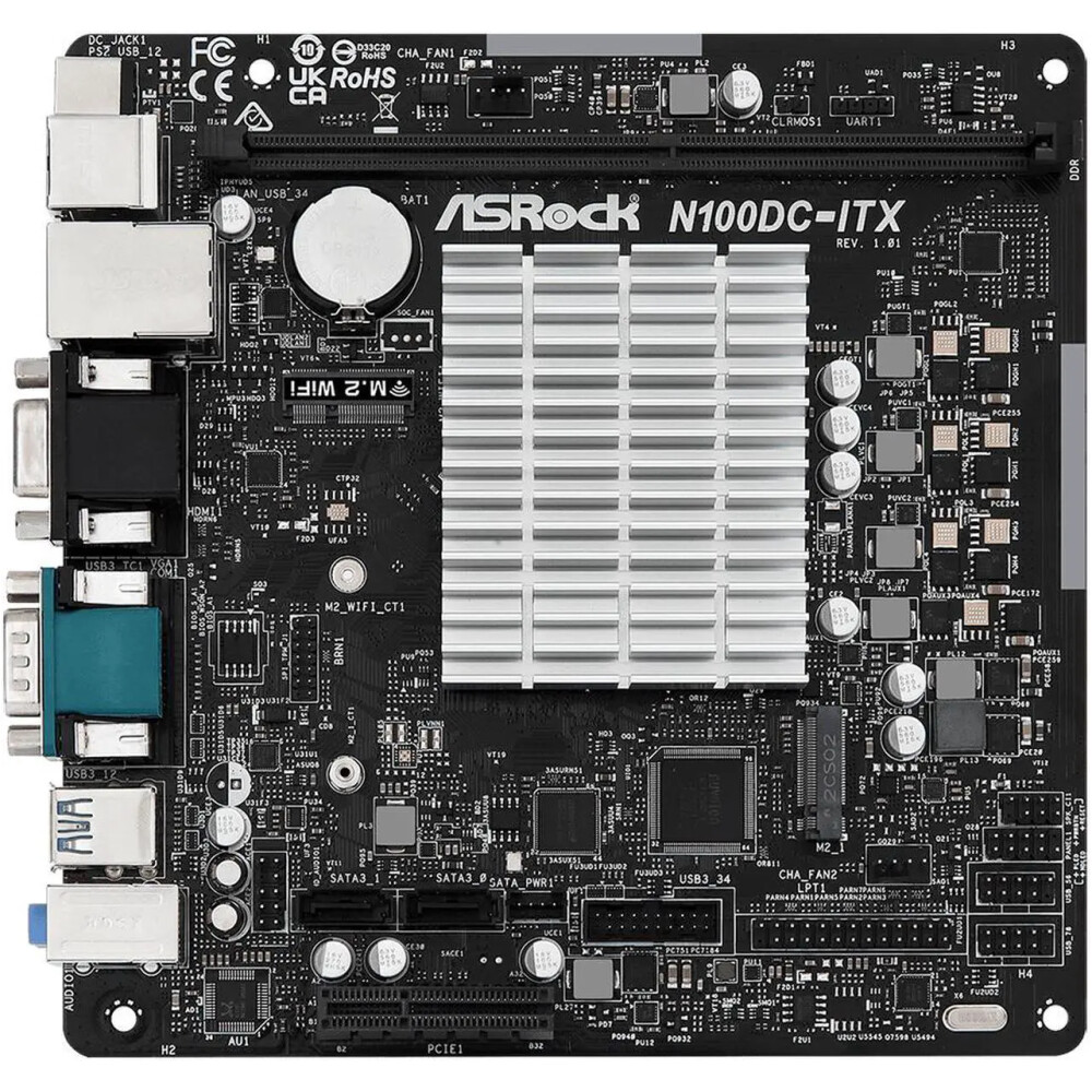 Motherboard ASRock N100DC-ITX Quad-Core N100 Mini ITX - Imagen 5