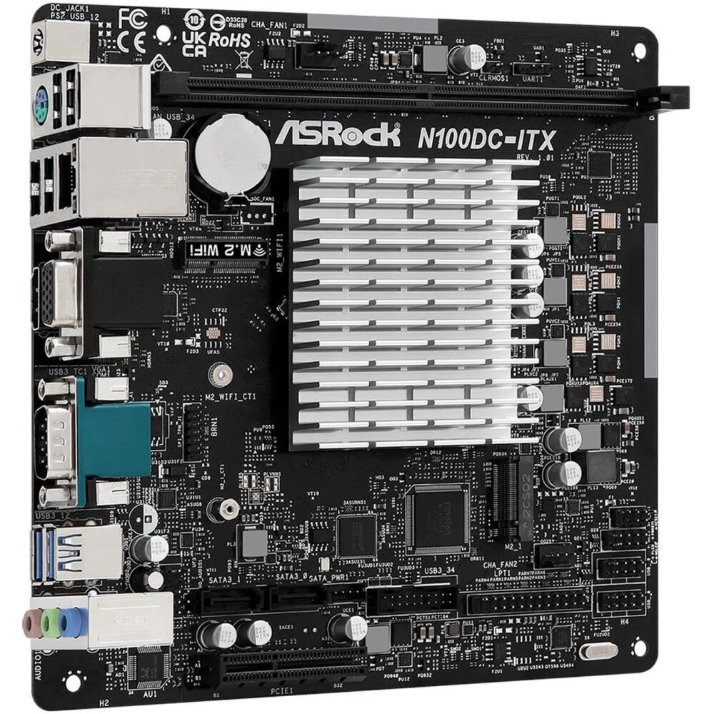 Motherboard ASRock N100DC-ITX Quad-Core N100 Mini ITX - Imagen 4