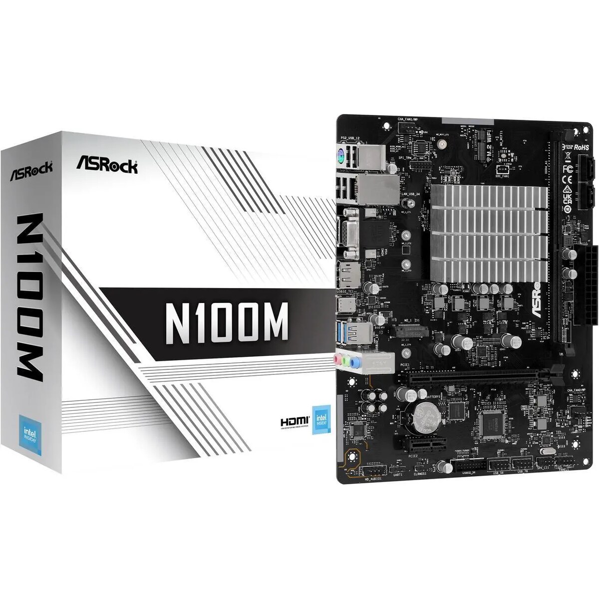 Motherboard ASRock N100M Socket N/D Micro ATX