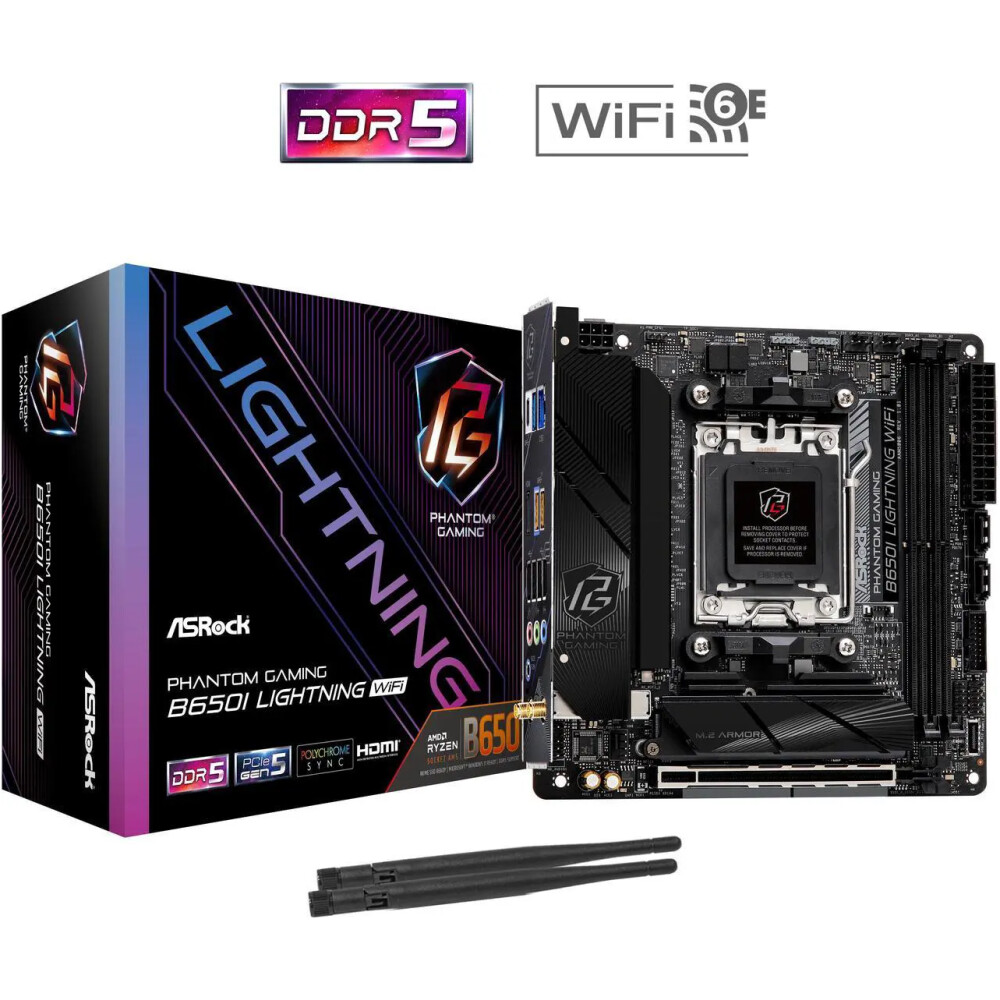Motherboard ASRock B650I LIGHTNING WIFI Socket AM5 Mini ITX - Imagen 1