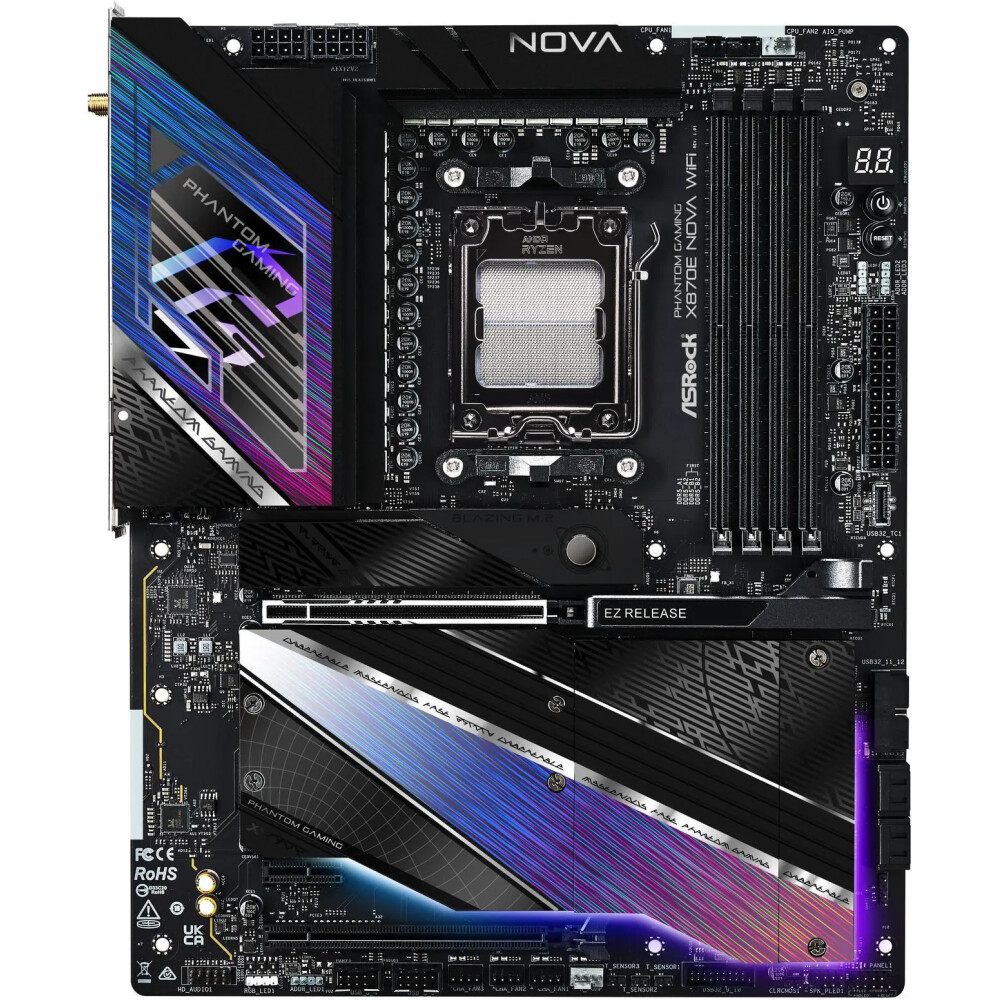 Motherboard ASRock X870E Nova WiFi Socket AM5 ATX - Imagen 3