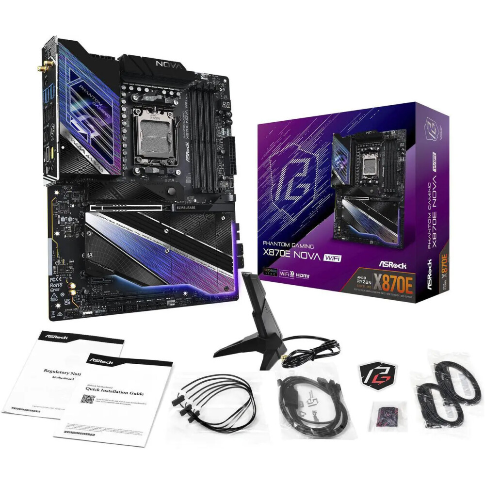 Motherboard ASRock X870E Nova WiFi Socket AM5 ATX - Imagen 9