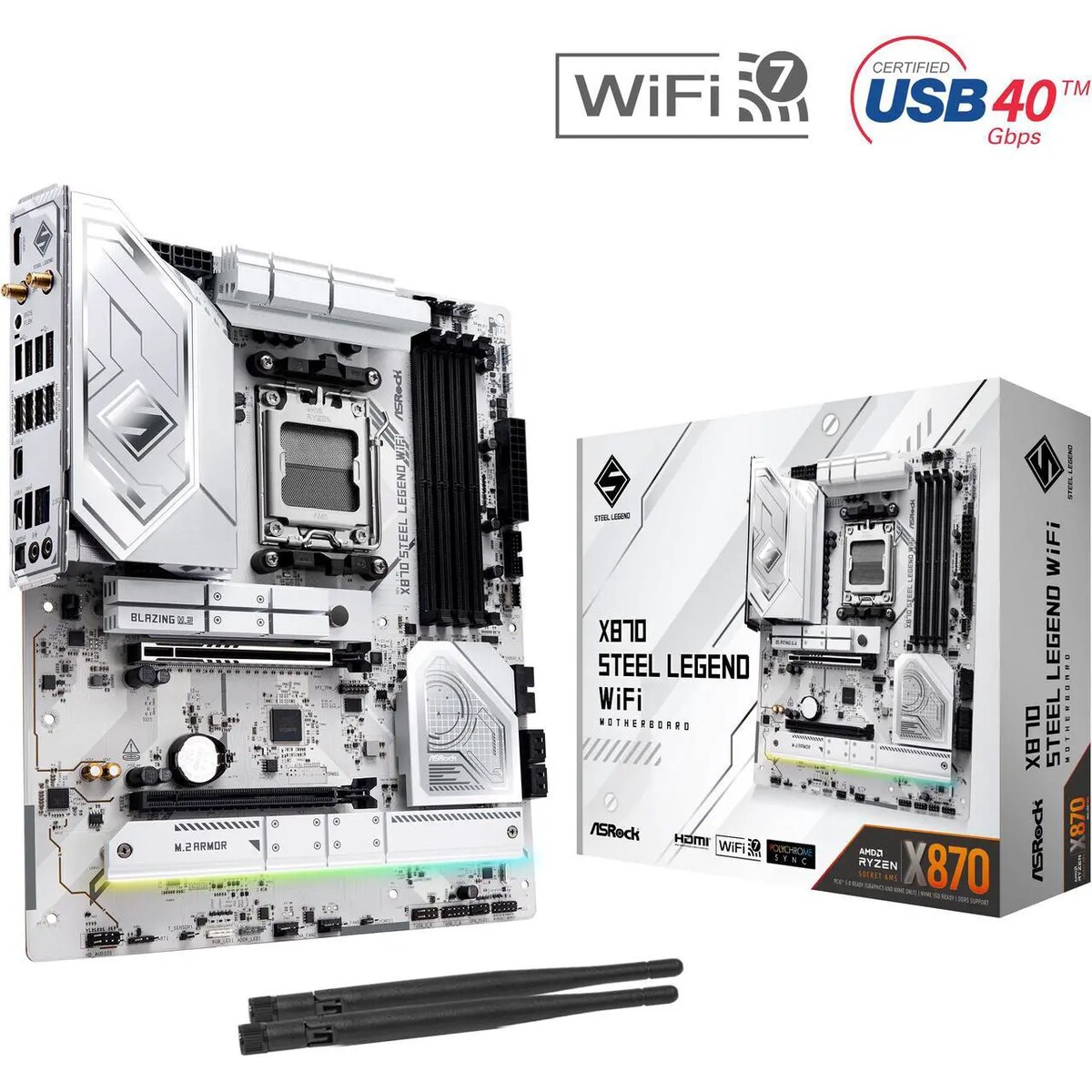 Motherboard ASRock X870 Steel Legend WiFi Socket AM5 ATX