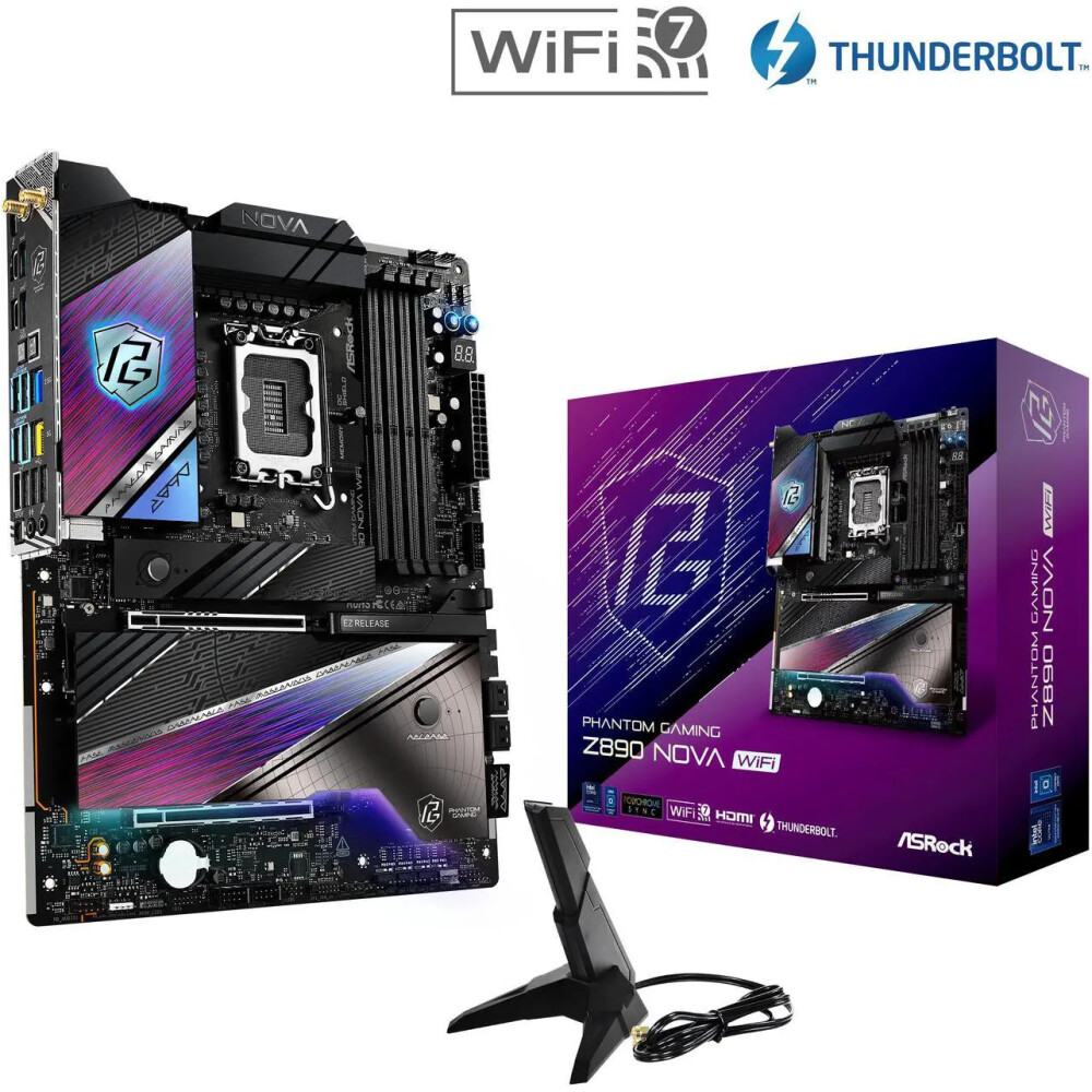 Motherboard ASRock Z890 Nova WiFi Socket LGA1851 ATX - Imagen 1