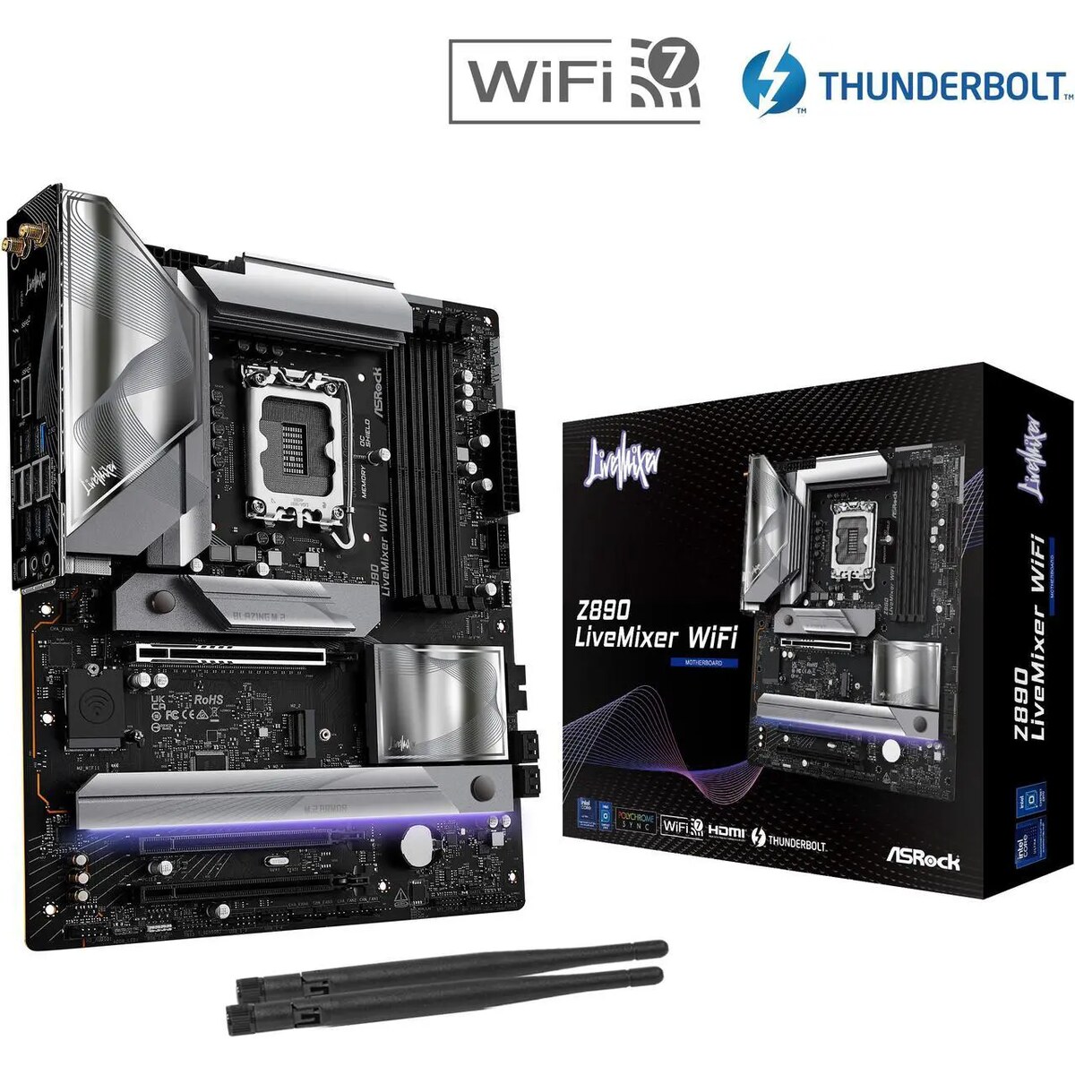 Motherboard ASRock Z890 LiveMixer WiFi Socket LGA1851 ATX