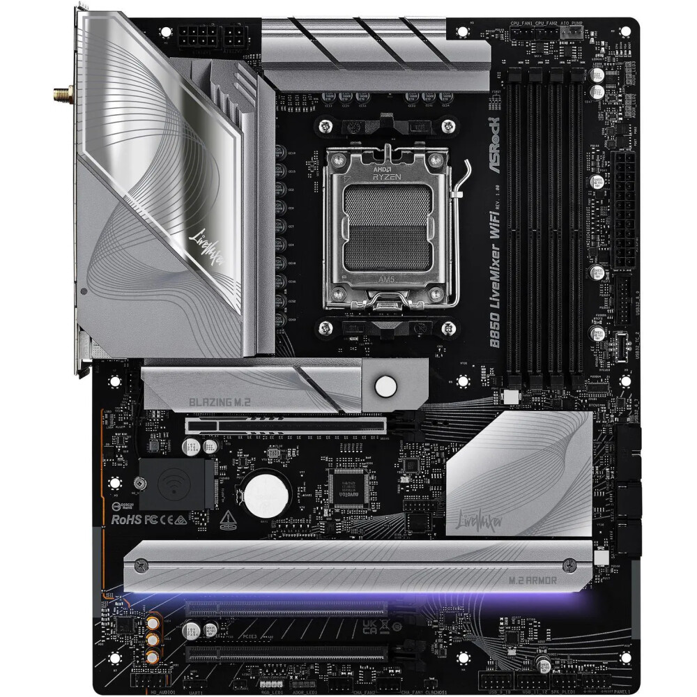 Motherboard ASRock B850 LiveMixer WiFi AM5 ATX - Imagen 2