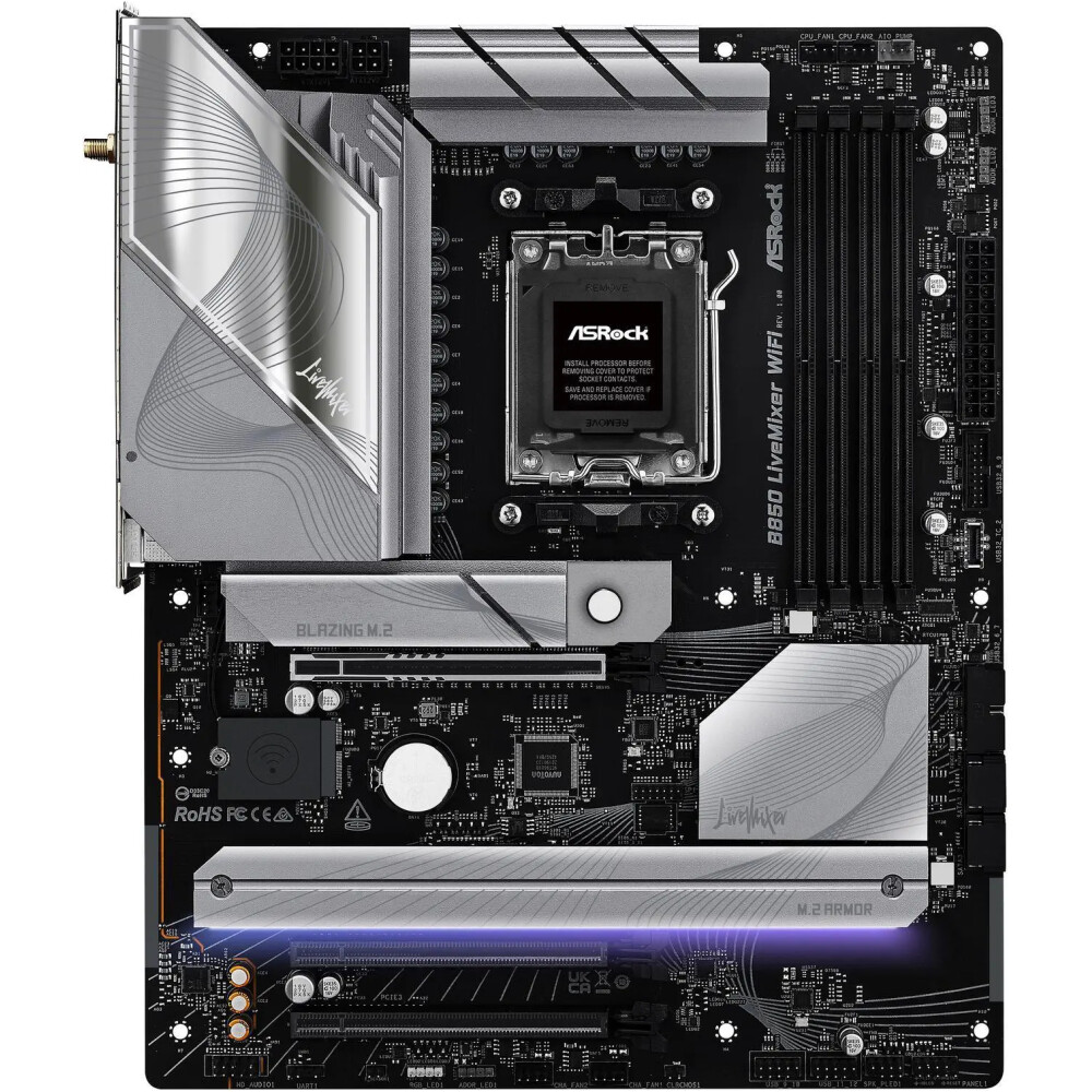 Motherboard ASRock B850 LiveMixer WiFi AM5 ATX - Imagen 3