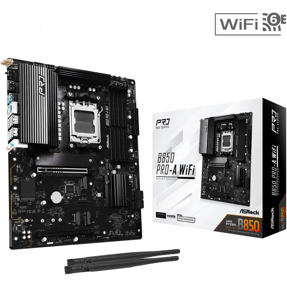 Motherboard ASRock B850 PRO-A WIFI Socket AM5 ATX - Imagen 1