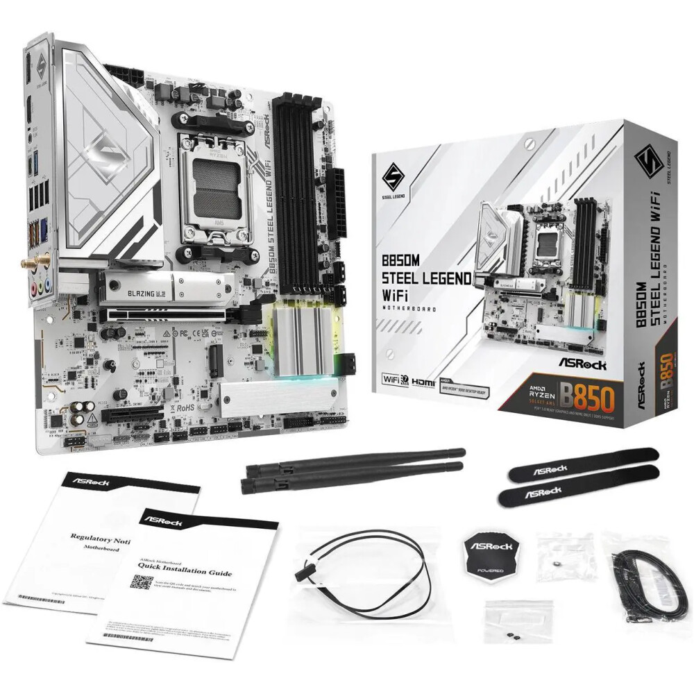 Motherboard ASRock B850M Steel Legend WiFi Socket AM5 Micro ATX - Imagen 8