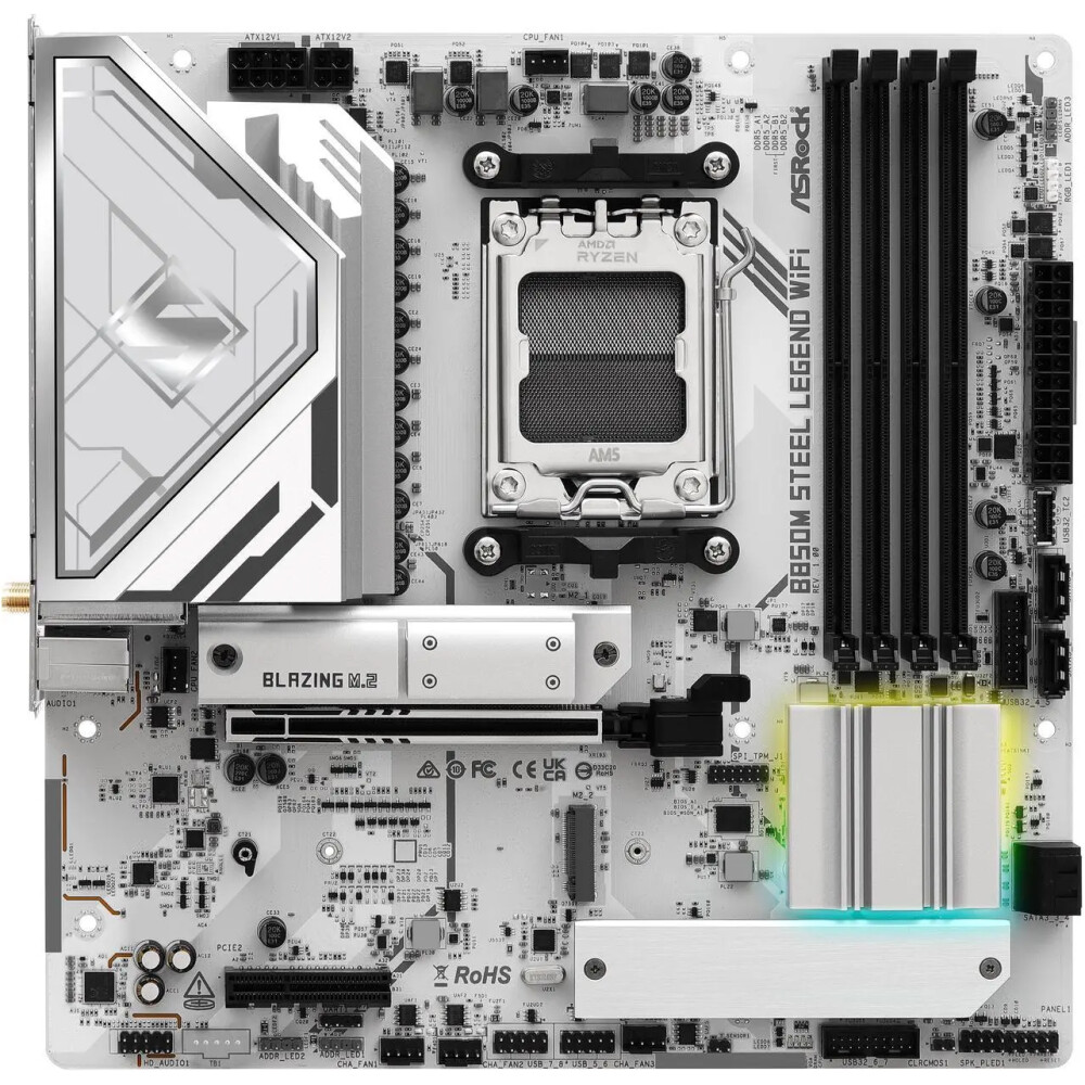 Motherboard ASRock B850M Steel Legend WiFi Socket AM5 Micro ATX - Imagen 2
