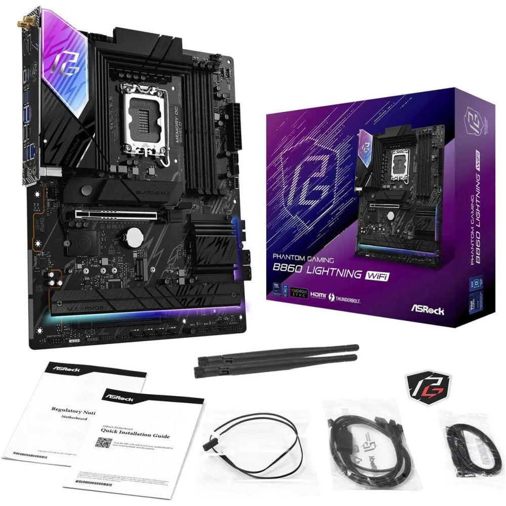 Motherboard ASRock Phantom Gaming B860 Lightning WiFi Socket LGA 1851 ATX - Imagen 8