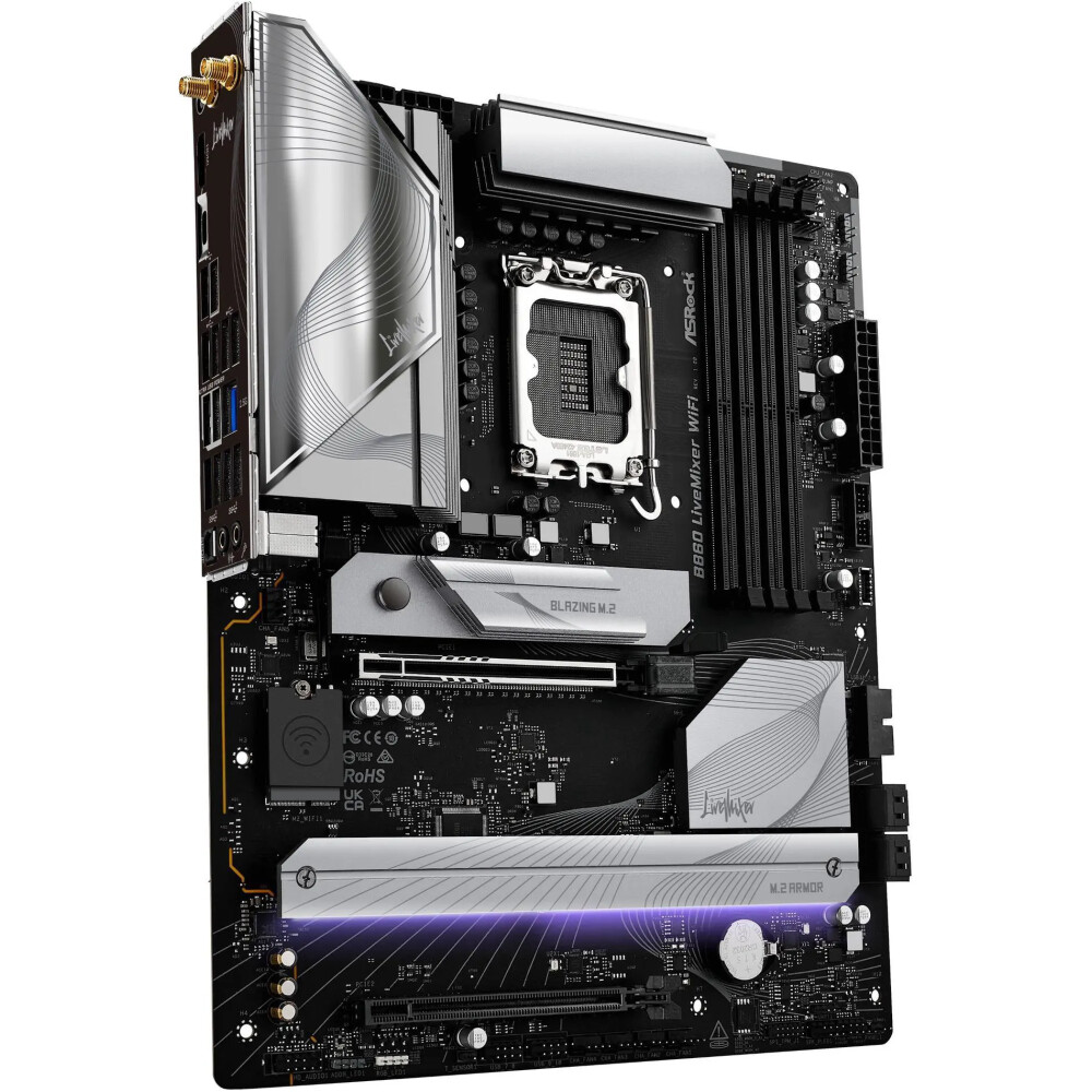 Motherboard ASRock B860 LiveMixer WiFi Socket LGA 1851 ATX - Imagen 3