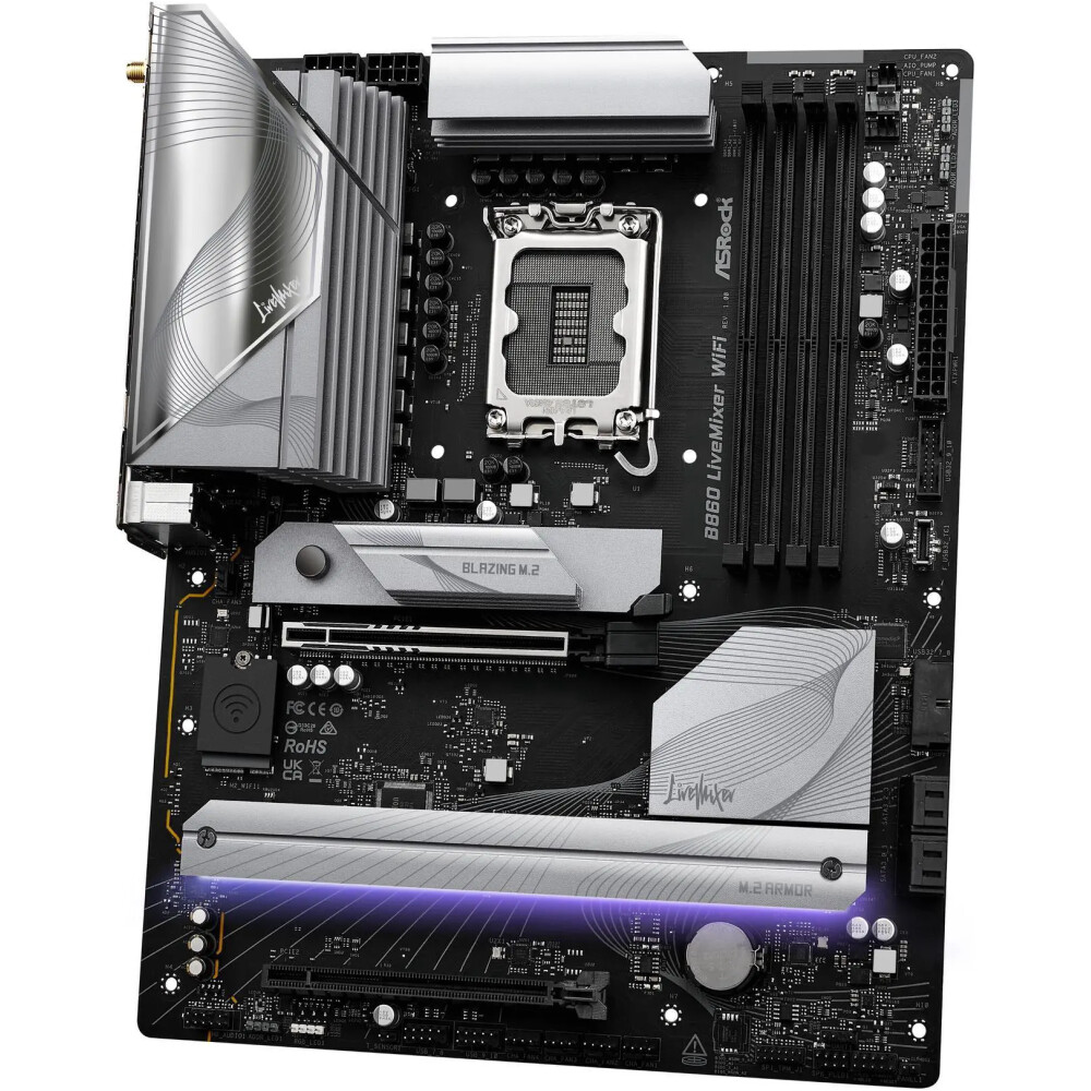 Motherboard ASRock B860 LiveMixer WiFi Socket LGA 1851 ATX - Imagen 4