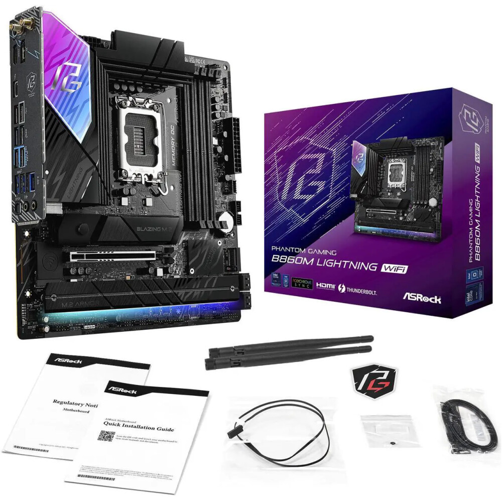 Motherboard ASRock B860M Lightning WiFi Socket LGA 1851 Micro ATX - Imagen 8