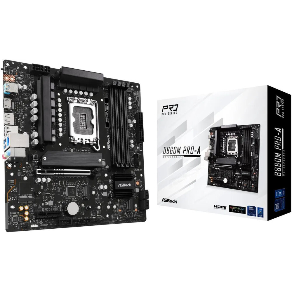 Motherboard ASRock B860M Pro-A Socket LGA 1851 Micro ATX - Imagen 1