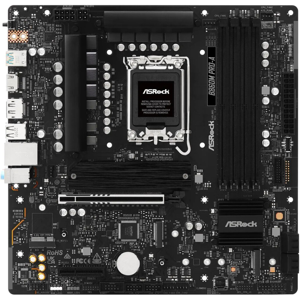 Motherboard ASRock B860M Pro-A Socket LGA 1851 Micro ATX - Imagen 2