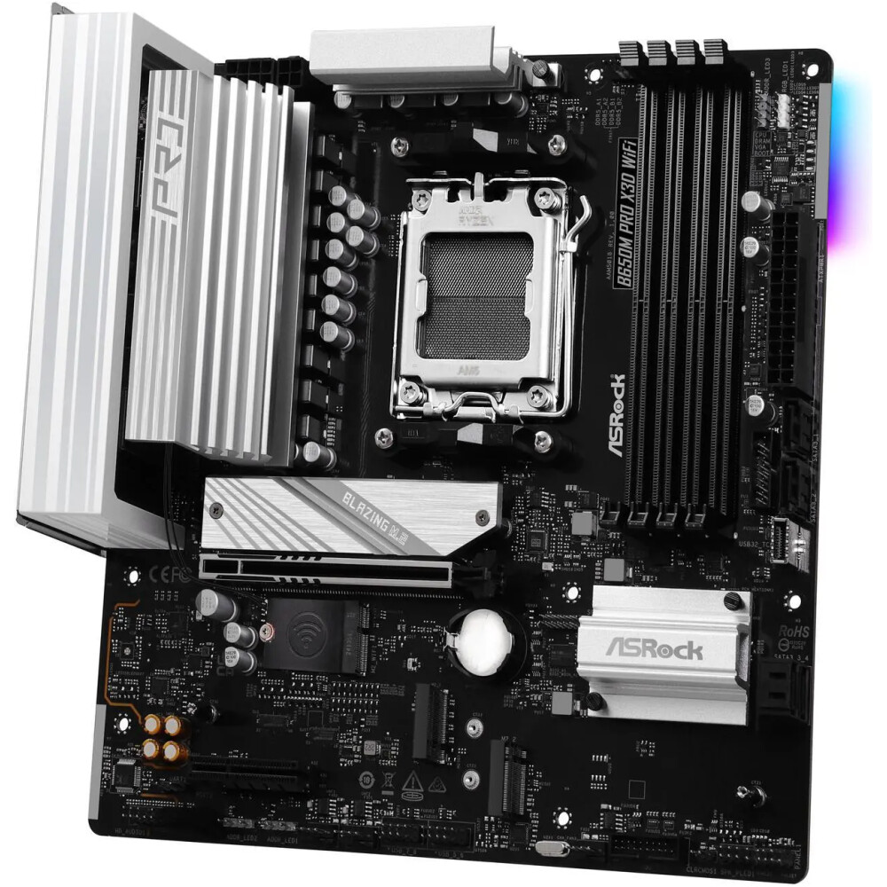 Motherboard ASRock B650M Pro x3D RS WiFi Socket AM5 Micro ATX - Imagen 2