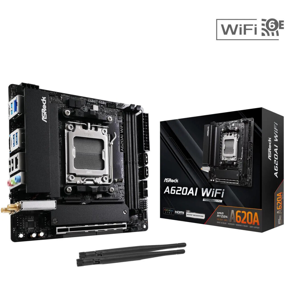 Motherboard ASRock A620AI WiFi Socket AM5 Mini ITX - Imagen 1