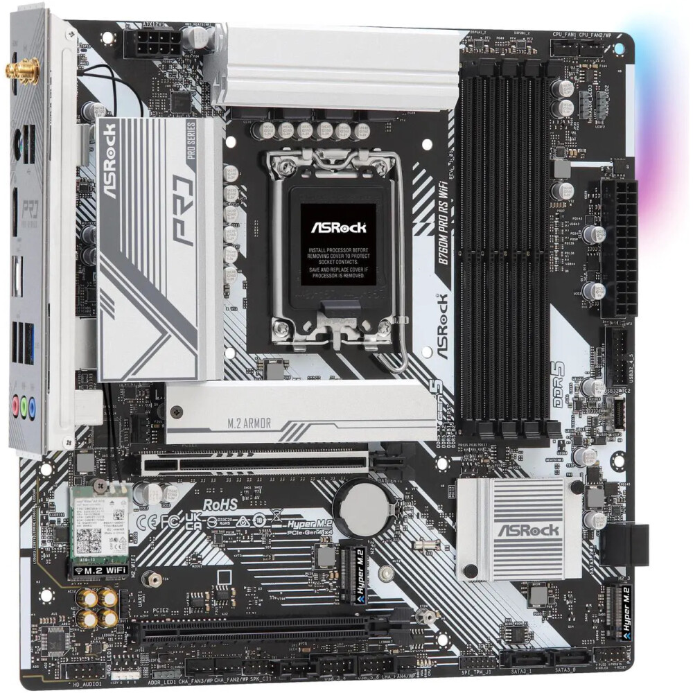 Motherboard ASRock B760M Pro RS WiFi Socket LGA 1700 Micro ATX - Imagen 3