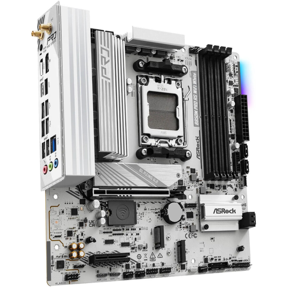 Motherboard ASRock B850M Pro RS WiFi White Socket AM5 Micro ATX - Imagen 3