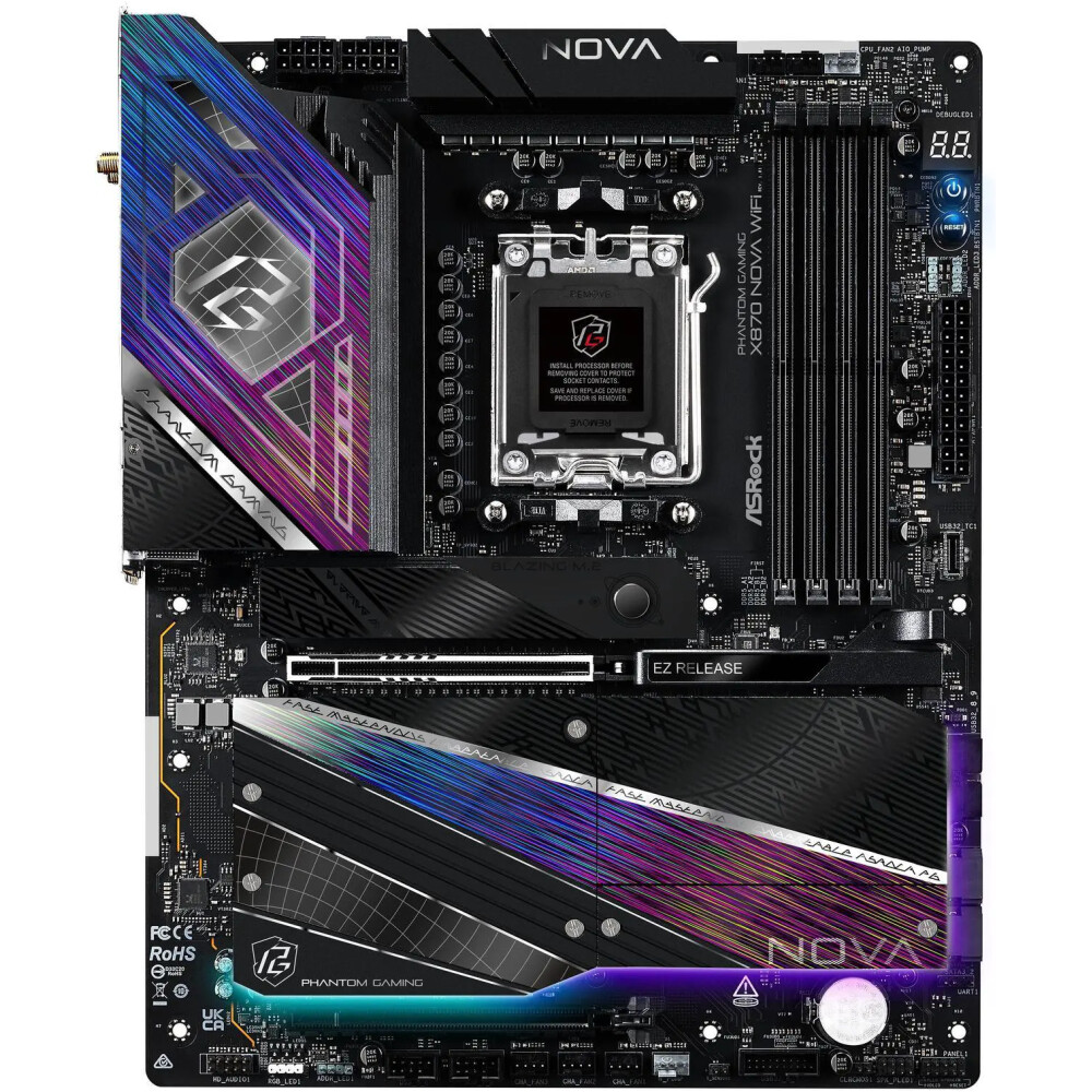 Motherboard ASRock X870 Nova WiFi Socket AM5 ATX - Imagen 2