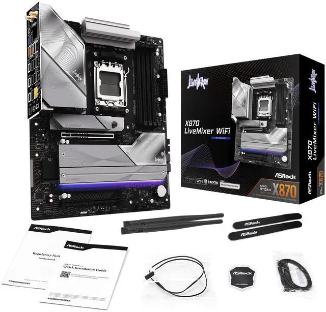 Motherboard ASRock X870 LiveMixer WiFi Socket AM5 ATX