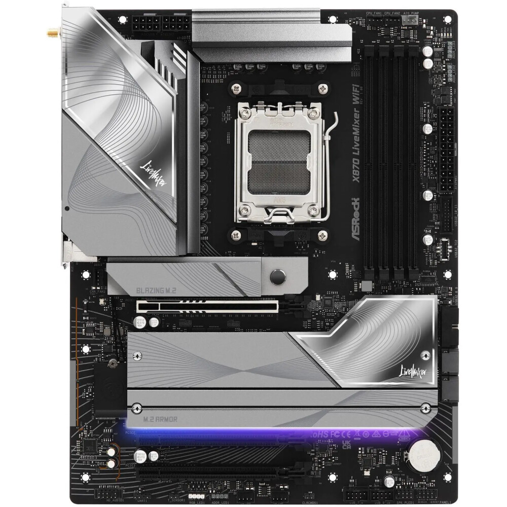 Motherboard ASRock X870 LiveMixer WiFi AM5 ATX - Imagen 2
