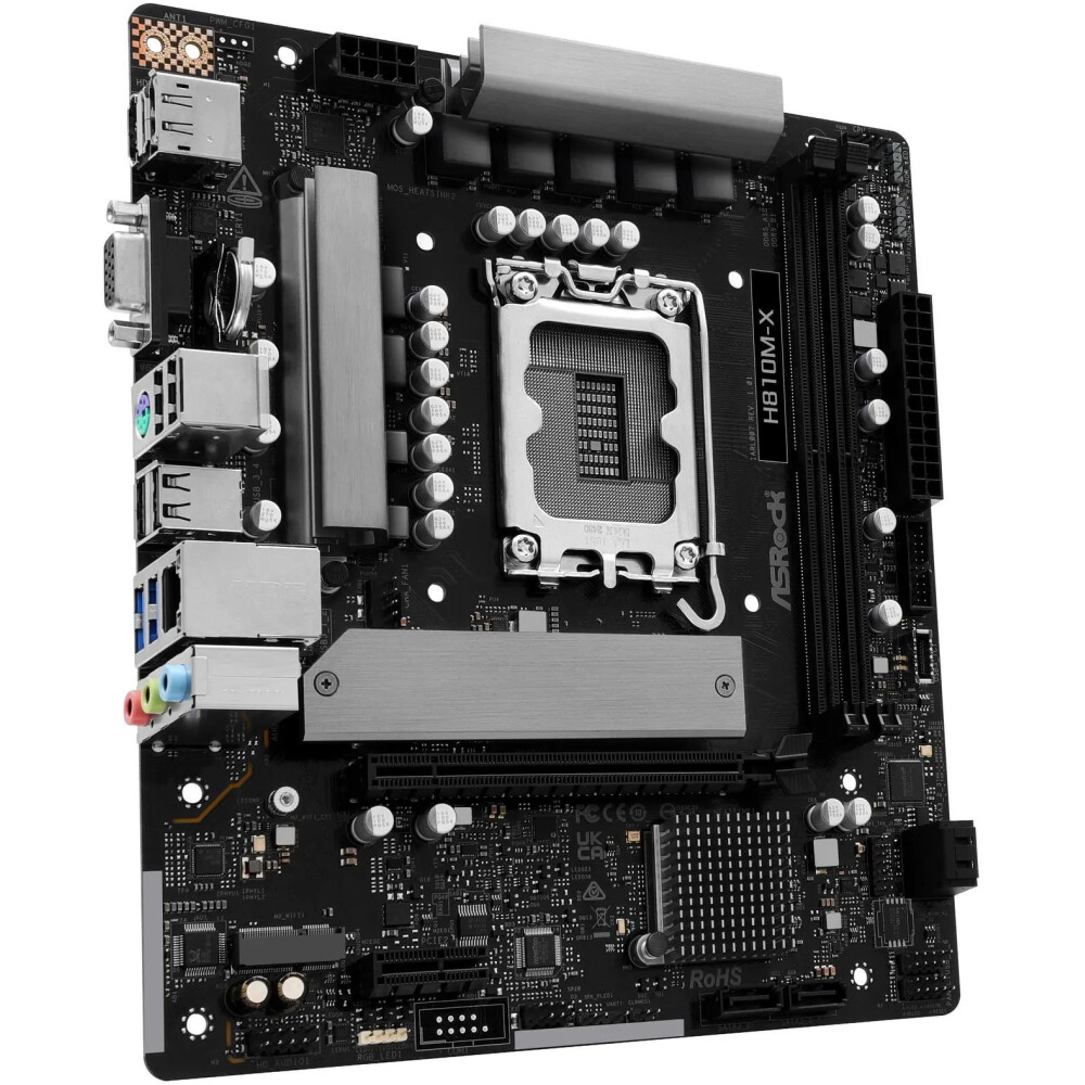 Motherboard ASRock H810M-X Socket LGA 1851 Micro ATX - Imagen 4