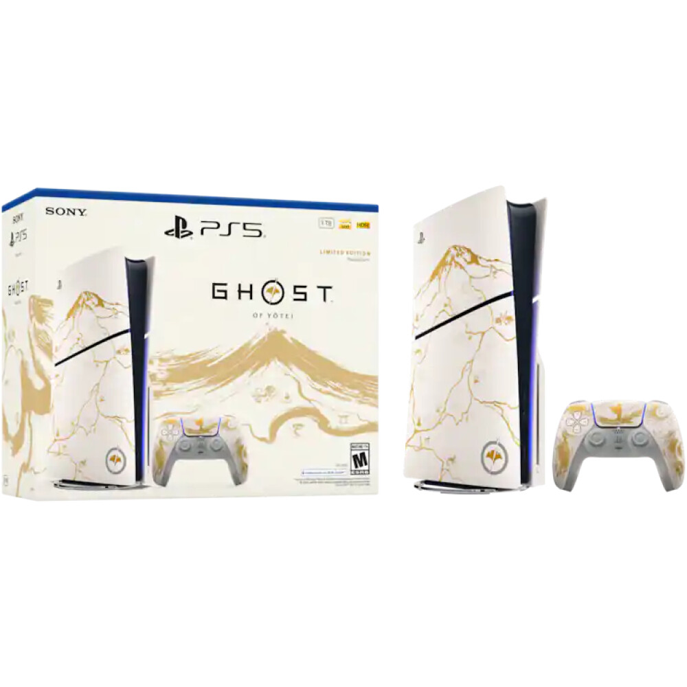 Sony PlayStation 5 Slim 1TB Ghost of Yōtei Gold Limited Edition Bundle - Imagen 6