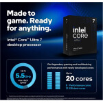Procesador Intel Core Ultra 7 265K – Arrow Lake 20-Core 4.0 GHz – Socket LGA1851 – 125W - Imagen 3
