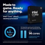Procesador Intel Core Ultra 5 245KF – Arrow Lake 14-Core 4.2 GHz – Socket LGA1851 – 125W - Imagen 3