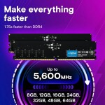 Memoria RAM Crucial 64GB (1 x 64GB) 288-Pin DDR5 5600 MHz CL46 - Imagen 3