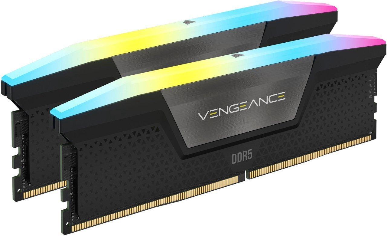 20-236-879-03.jpg CORSAIR VENGEANCE RGB DDR5 64GB (2x32GB) 5600MT/s CL40 Negro - Imagen 1