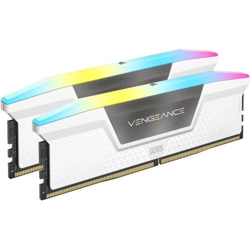 Memoria RAM Corsair Vengeance RGB 32GB (2 × 16 GB) 288-Pin DDR5 5200 MHz CL40 – White Edition