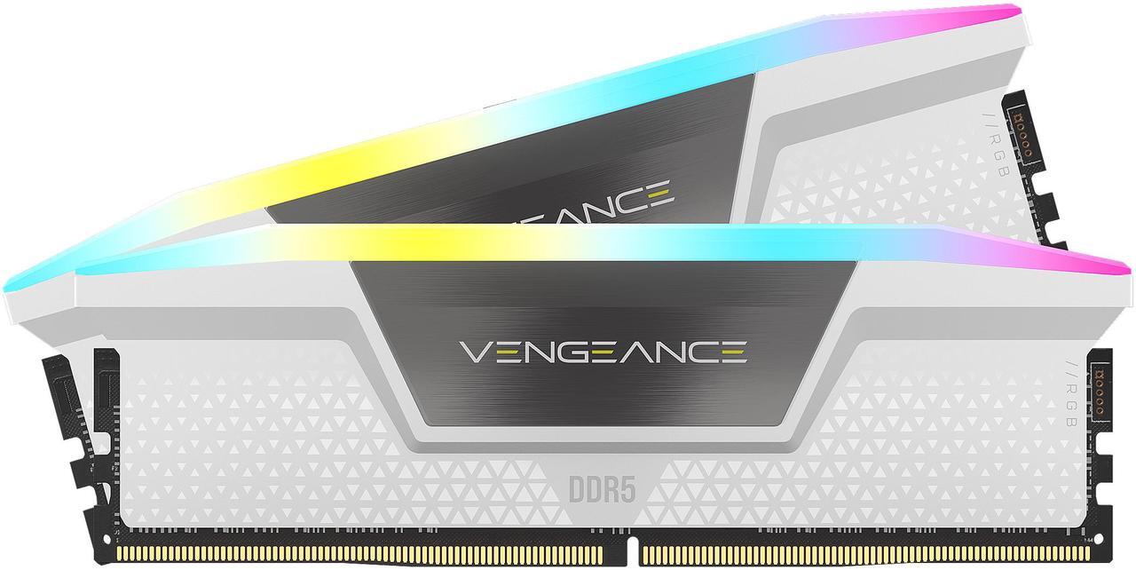 20-236-887-01.jpg CORSAIR VENGEANCE RGB DDR5 64GB (2x32GB) 5600MT/s CL40 Blanco - Imagen 2