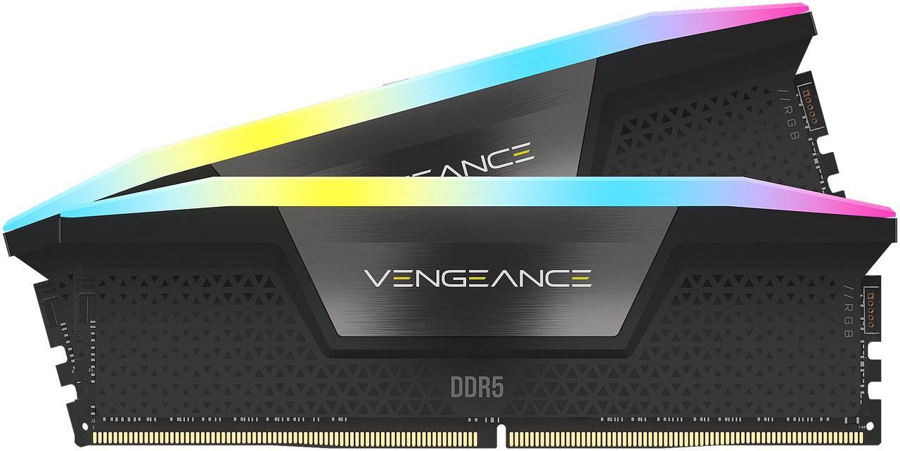 20-236-888-01.jpg CORSAIR VENGEANCE RGB DDR5 64GB (2x32GB) 5600MT/s CL40 Negro - Imagen 2