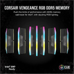 CORSAIR VENGEANCE RGB DDR5 64GB (2x32GB) 5600MT/s CL40 Negro - Imagen 4