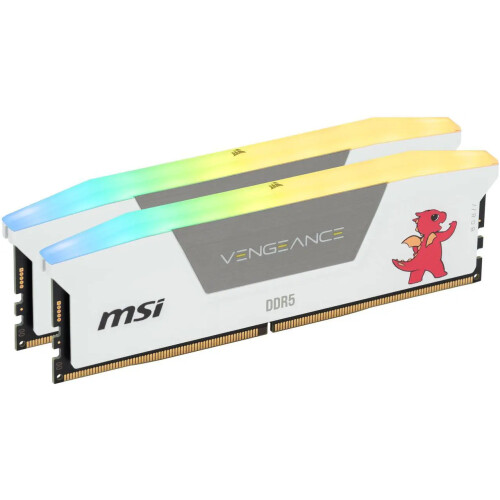 Memoria RAM Corsair Vengeance RGB 32GB (2 x 16GB) 288-Pin DDR5 6000 MHz CL36 Lucky White MSI Edition