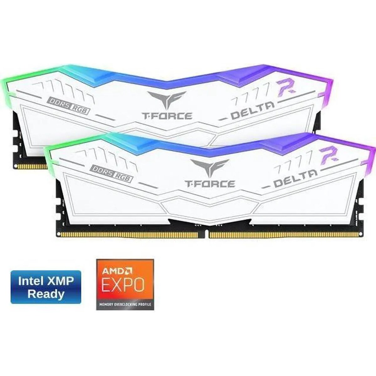 20-985-278-01_square Memoria RAM TeamGroup T-FORCE DELTA RGB White 16GB (2 x 8GB) 288-Pin DDR5 6000 MHz CL38 - Imagen 1