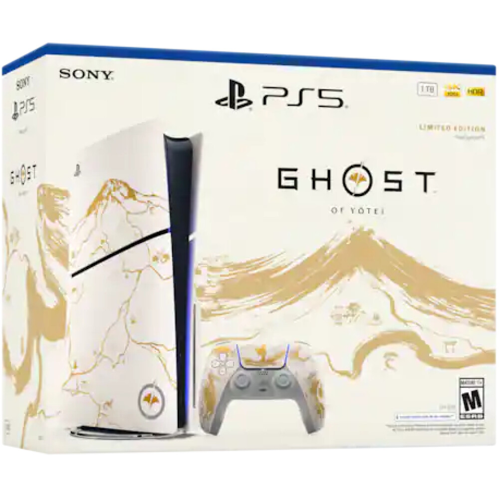 Sony PlayStation 5 Slim 1TB Ghost of Yōtei Gold Limited Edition Bundle - Imagen 1