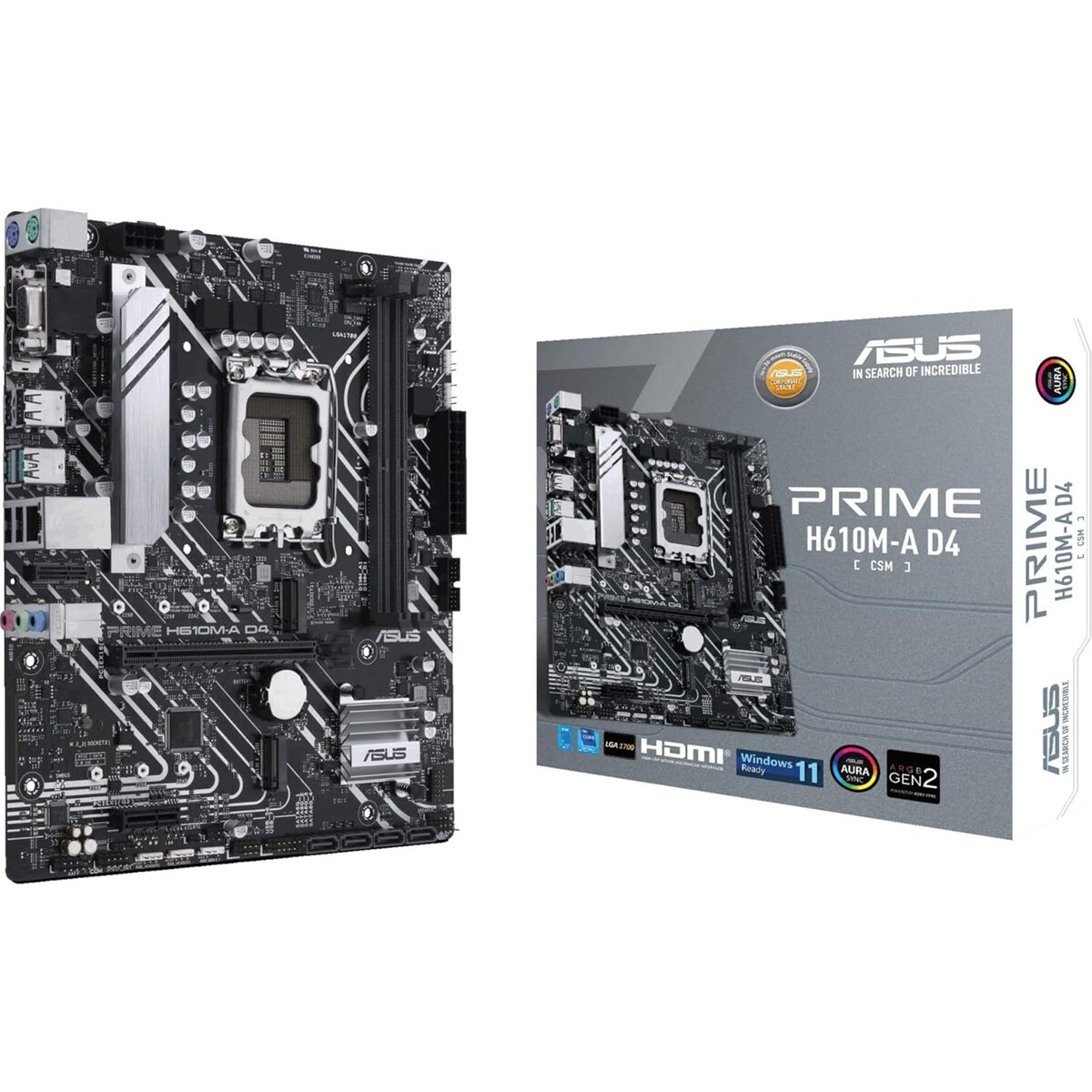 Motherboard ASUS PRIME H610M-A D4-CSM Socket LGA 1700 Micro ATX