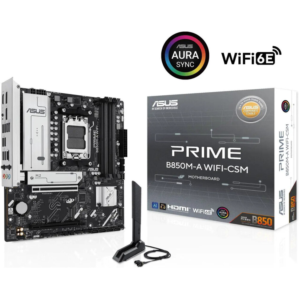 Motherboard ASUS PRIME B850M-A WIFI-CSM Socket AM5 Micro ATX - Imagen 1