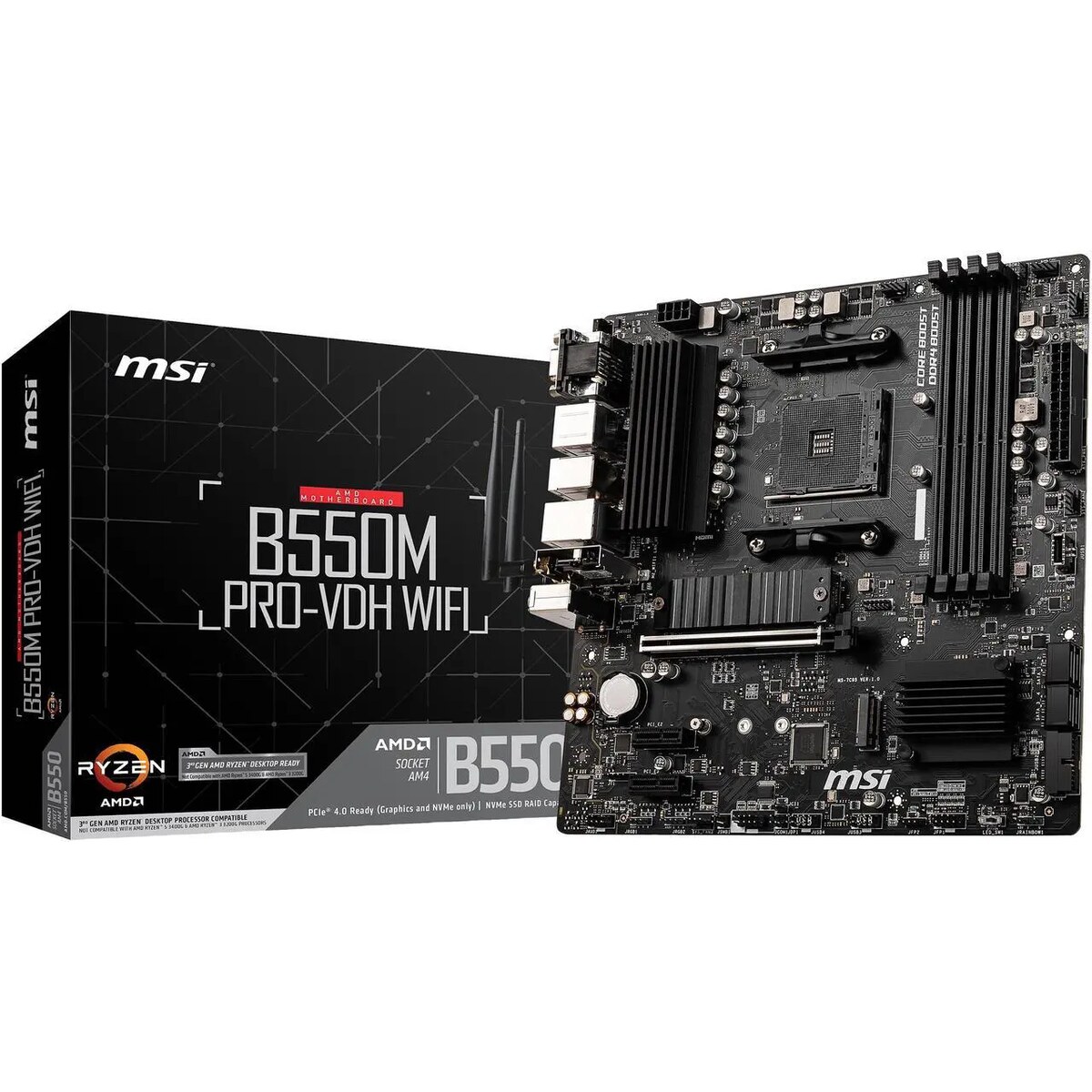 Motherboard MSI PRO B550M PRO-VDH WIFI Socket AM4 Micro ATX
