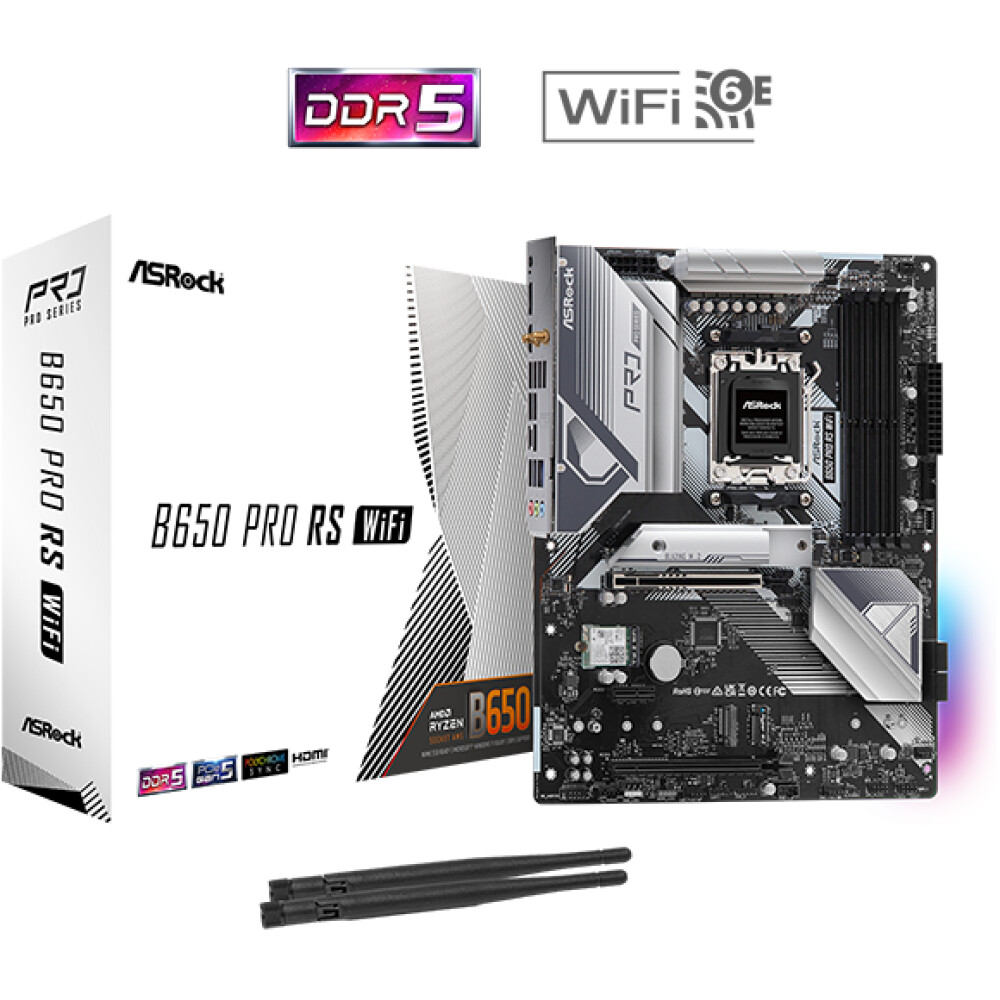 Motherboard ASRock B650 Pro RS WiFi Socket AM5 ATX - Imagen 1