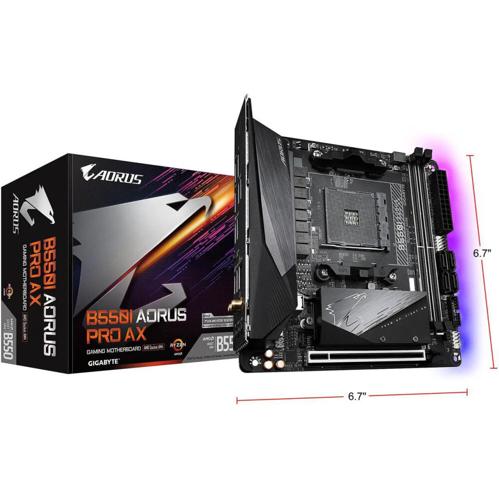 Motherboard GIGABYTE B550I AORUS PRO AX Socket AM4 Mini ITX - Imagen 1