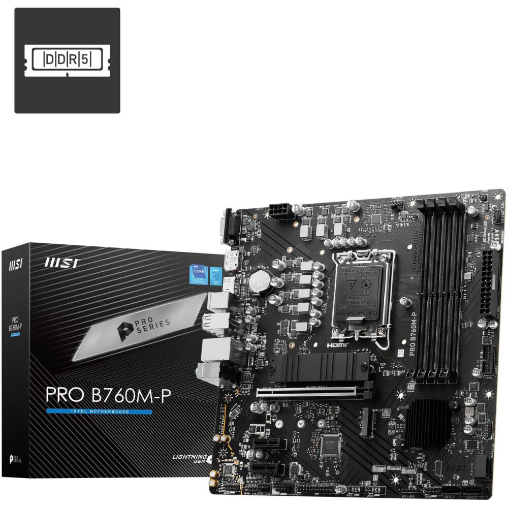Motherboard MSI PRO B760M-P Socket LGA 1700 Micro ATX - Imagen 1