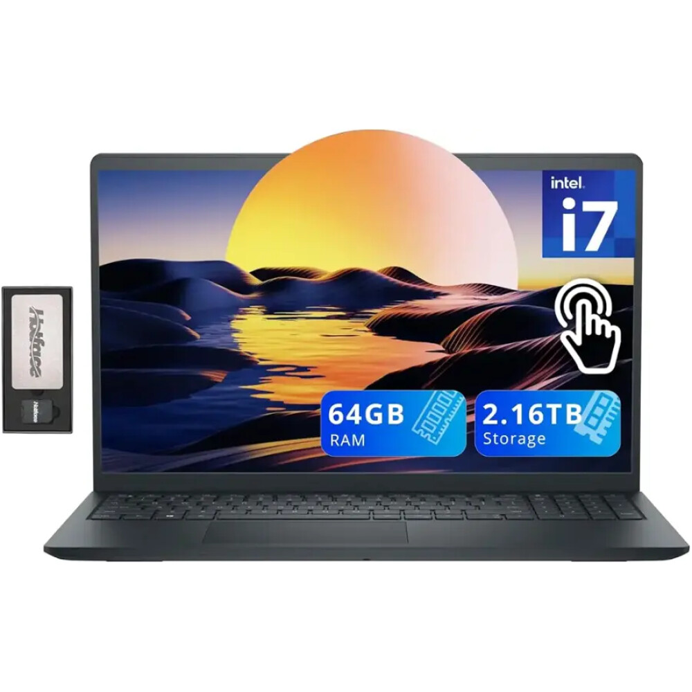 Dell Inspiron 15.6" 60Hz – Intel i7-1355U – 64GB DDR4 – 2TB SSD + 160GB Docking Station Set - Black - Imagen 1