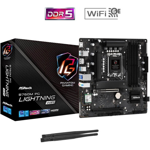 Motherboard ASRock B760M PG Lightning WiFi Socket LGA1700 Micro ATX