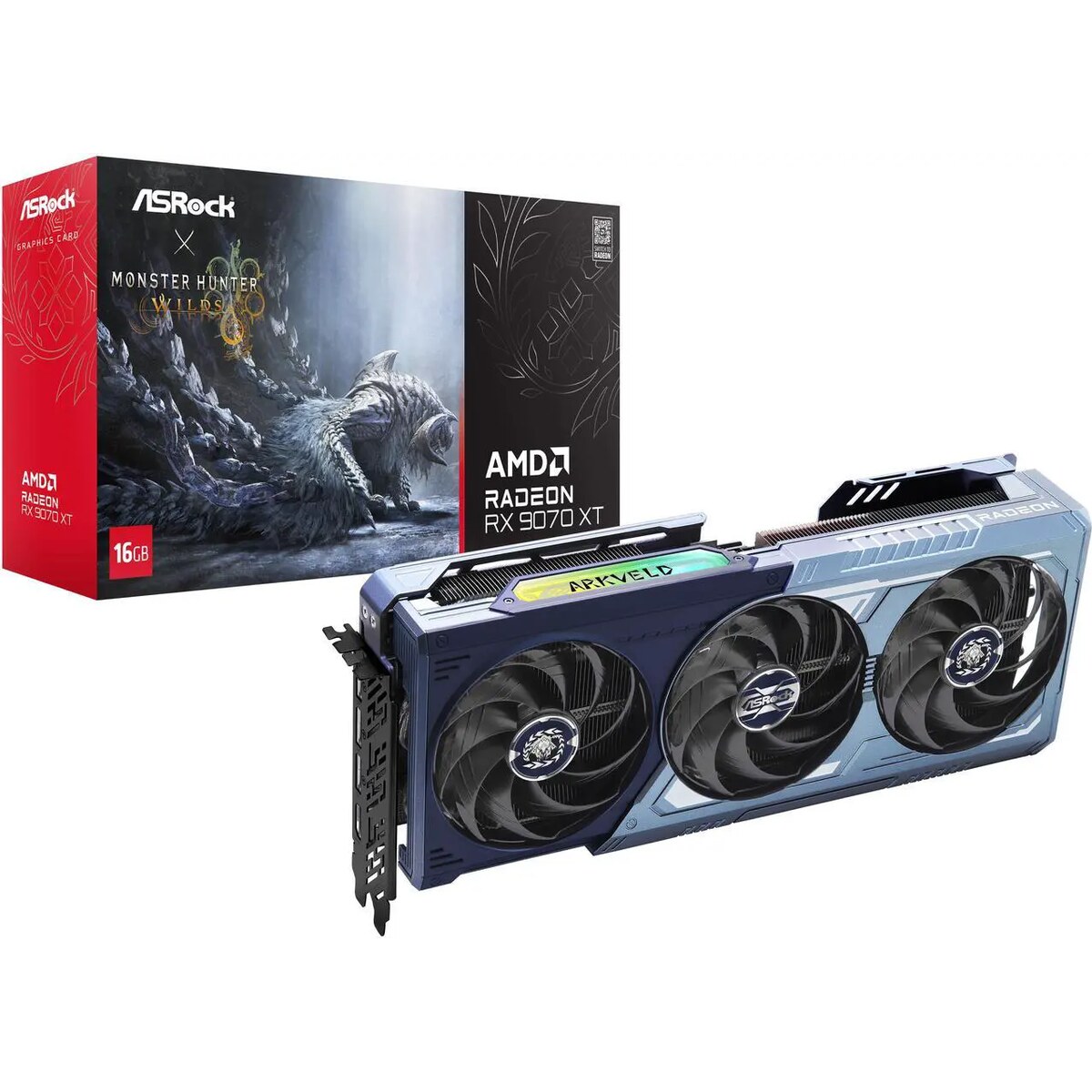 Tarjeta de video ASRock Monster Hunter Wilds Radeon RX 9070 XT 16GB
