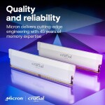 Memoria RAM Crucial Pro Overclocking 32GB (2 x 16GB) 288-Pin DDR5 6400 MHz CL38 – White - Imagen 6